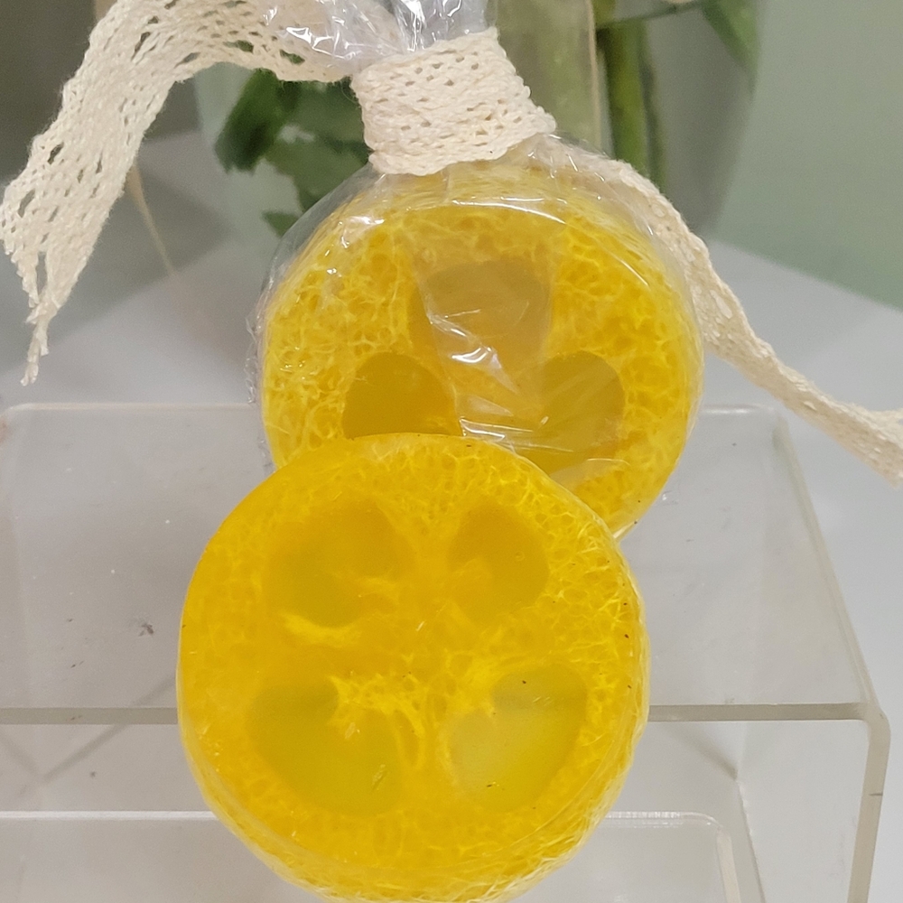 🐝 2 Bars Natural LOOFAH Premium Handmade Honey Soap Naturally Exfoliating